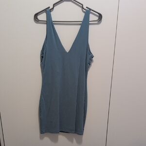 Babaton Deep Blue V-Neck Contour Dress